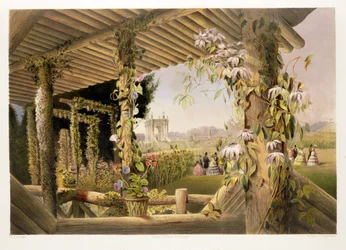 Uitzicht vanaf de Rustieke Zitplaats, Shrublands, uit 